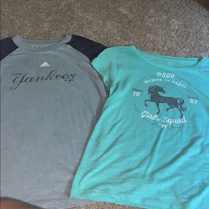 Adidas and aeropostal shirts